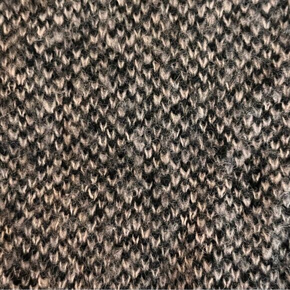 Gap Fuzzy Wool Sweater Men’s Large Pullover Heather Black Tan Crew Neck - Picture 3 of 10